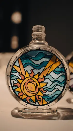 Fathy Rashad hobby - Stained Glass Painting